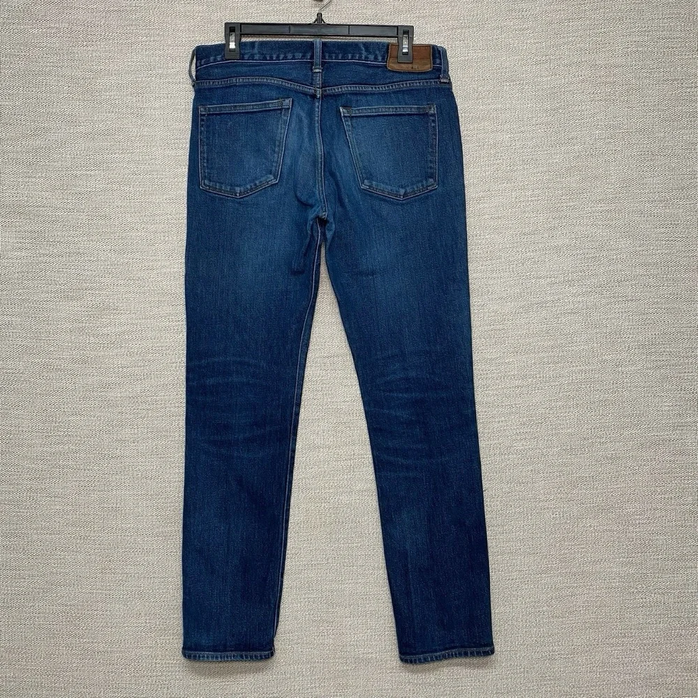 J Crew 484 Slim Jeans 33x32 (33x30.5) Mens Kurabo Japanese Medium Wash - Picture 3 of 8